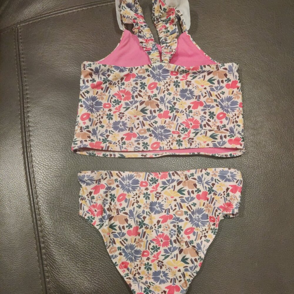 Baby Gap floral ruffle 2 piece tankini - Picture 2 of 3